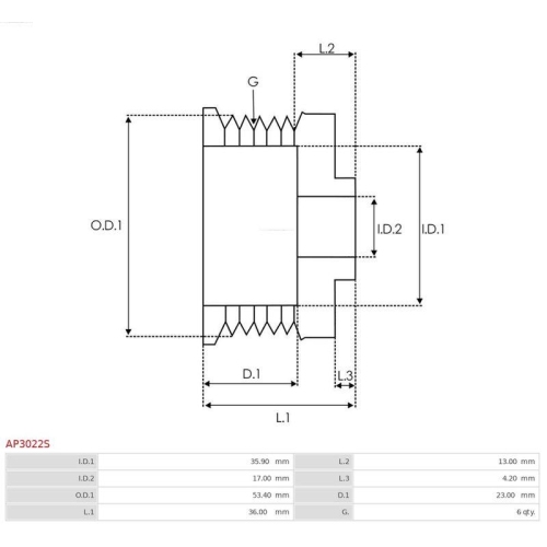 AS-PL Riemenscheibe, Generator Brandneu AS-PL