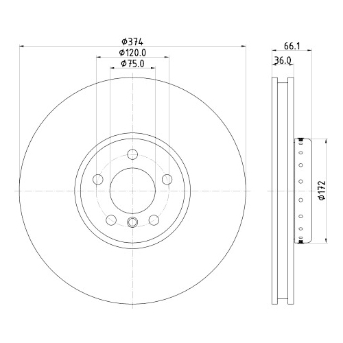 HELLA PAGID Bremsscheibe PRO High Carbon