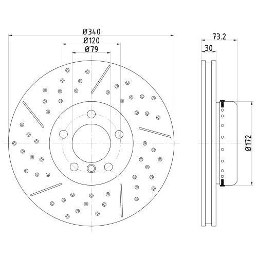 HELLA PAGID Bremsscheibe PRO High Carbon