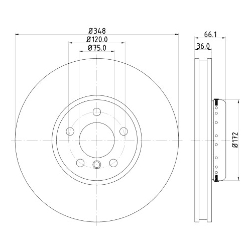 HELLA PAGID Bremsscheibe PRO High Carbon