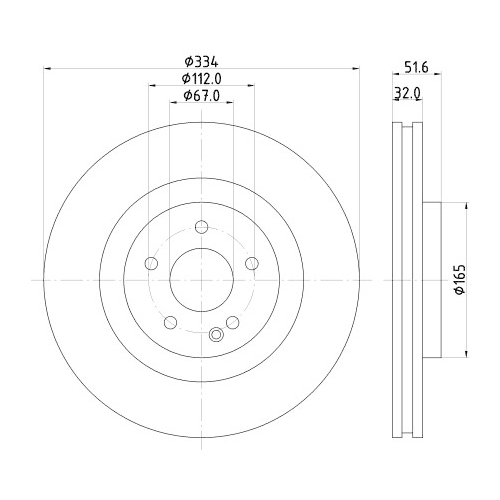 HELLA PAGID Bremsscheibe PRO High Carbon