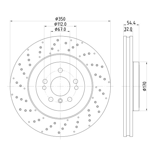 HELLA PAGID Bremsscheibe PRO High Carbon