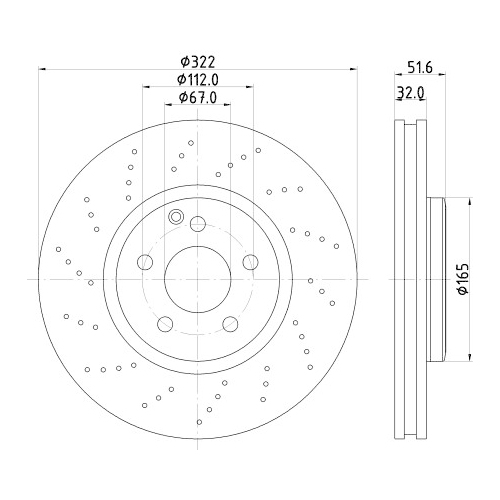 HELLA PAGID Bremsscheibe PRO High Carbon