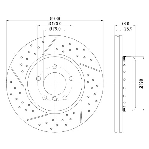 HELLA PAGID Bremsscheibe PRO High Carbon