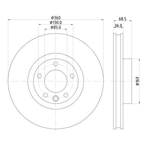 HELLA PAGID Bremsscheibe PRO High Carbon