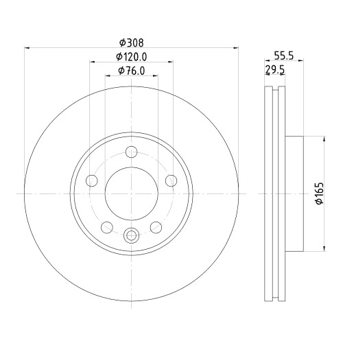 HELLA PAGID Bremsscheibe PRO High Carbon