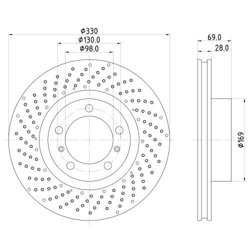 HELLA PAGID Bremsscheibe PRO High Carbon