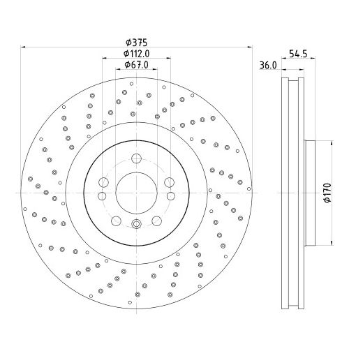 HELLA PAGID Bremsscheibe PRO High Carbon