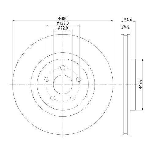 HELLA PAGID Bremsscheibe PRO High Carbon