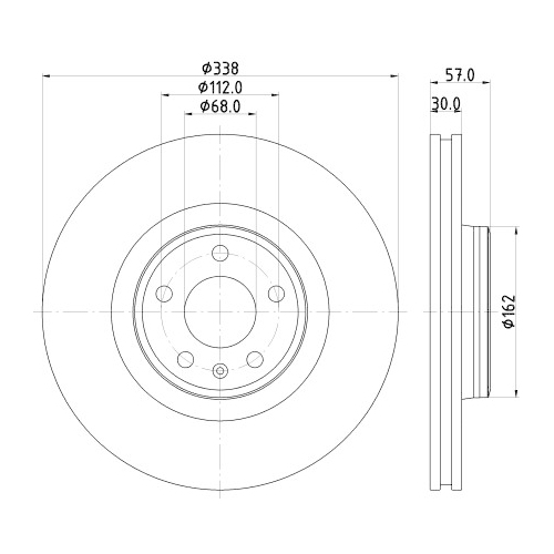 HELLA PAGID Bremsscheibe PRO High Carbon