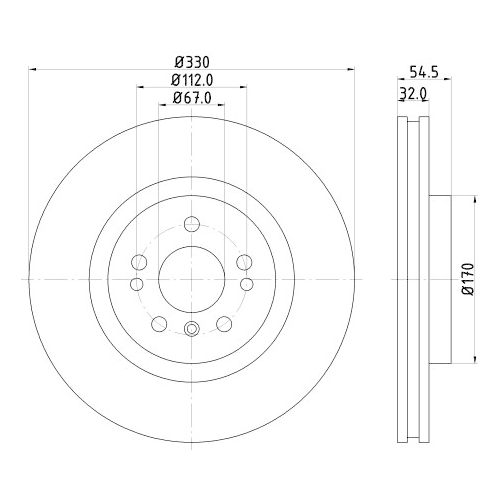 HELLA PAGID Bremsscheibe PRO High Carbon