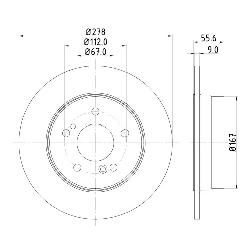 HELLA PAGID Bremsscheibe PRO High Carbon