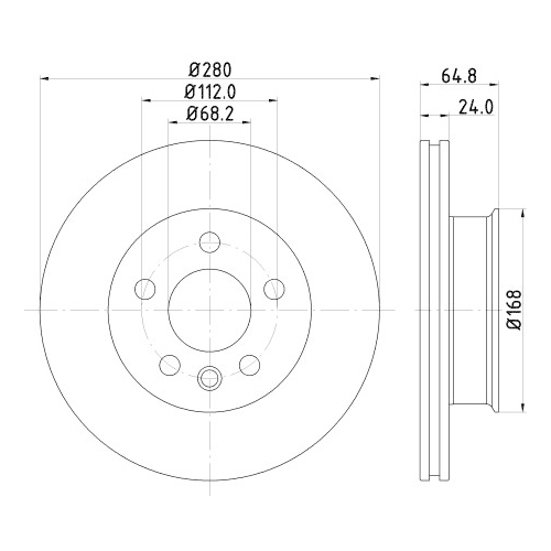 HELLA PAGID Bremsscheibe PRO High Carbon