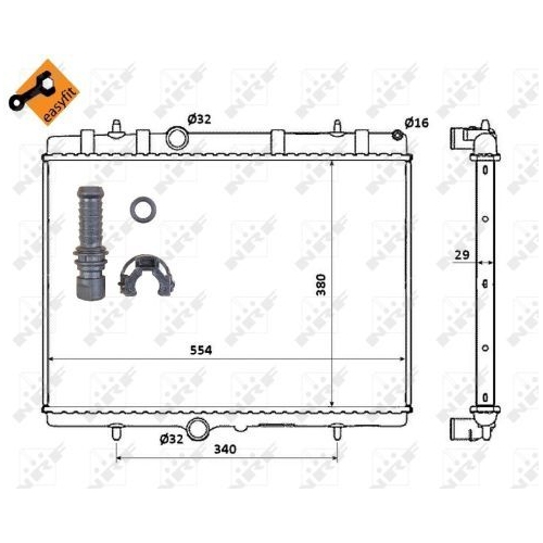 NRF Kühler, Motorkühlung EASY FIT