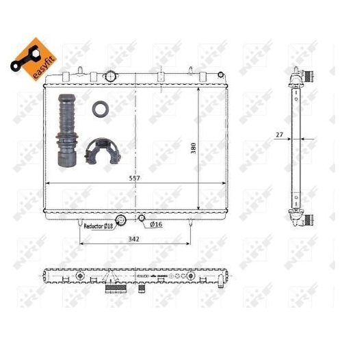 NRF Kühler, Motorkühlung EASY FIT