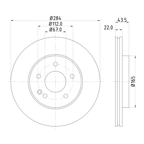 HELLA PAGID Bremsscheibe PRO High Carbon