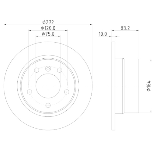 HELLA PAGID Bremsscheibe PRO High Carbon