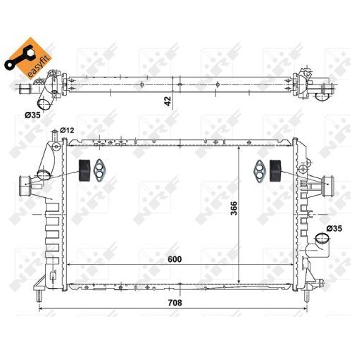 NRF Kühler, Motorkühlung EASY FIT