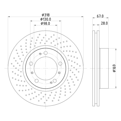 HELLA PAGID Bremsscheibe PRO High Carbon