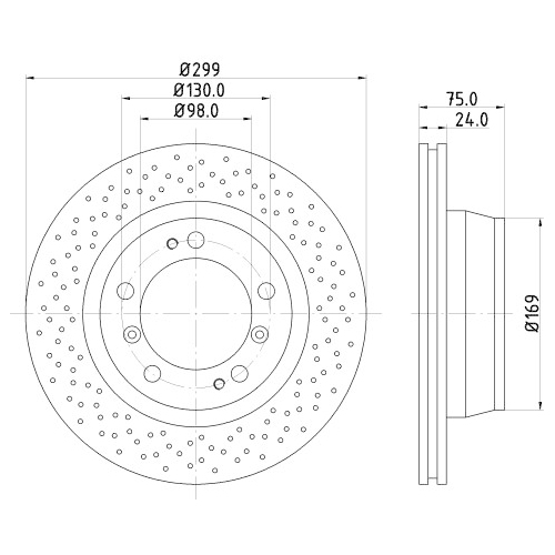 HELLA PAGID Bremsscheibe PRO High Carbon