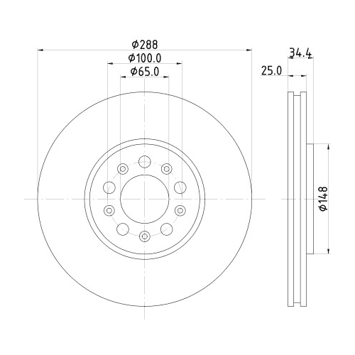 HELLA PAGID Bremsscheibe PRO High Carbon