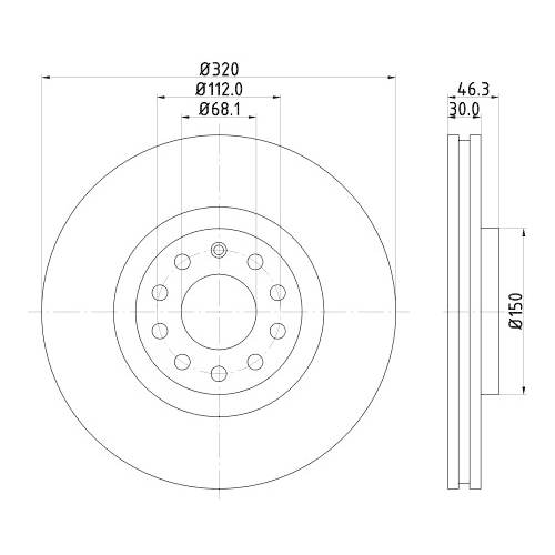 HELLA PAGID Bremsscheibe PRO High Carbon