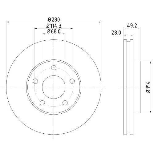 HELLA PAGID Bremsscheibe PRO High Carbon