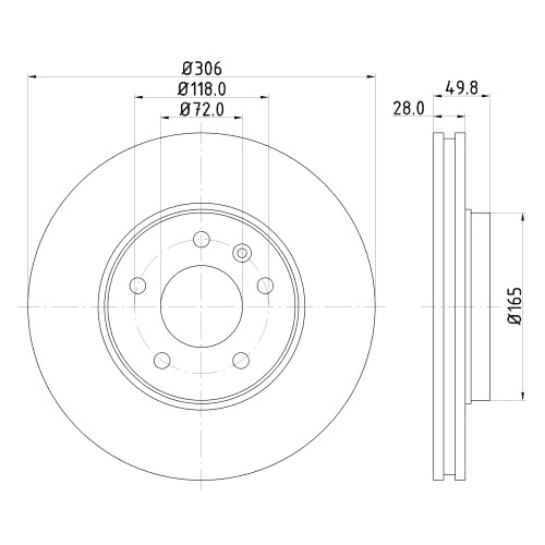 HELLA PAGID Bremsscheibe PRO High Carbon