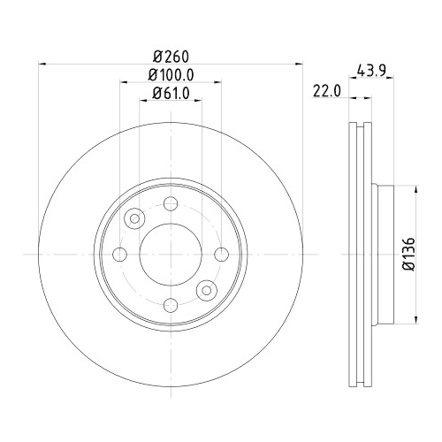 HELLA PAGID Bremsscheibe PRO High Carbon