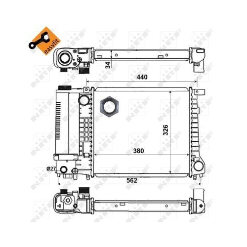 NRF Kühler, Motorkühlung EASY FIT