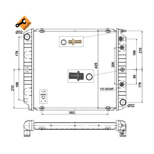 NRF Kühler, Motorkühlung EASY FIT