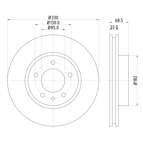 HELLA PAGID Bremsscheibe PRO High Carbon