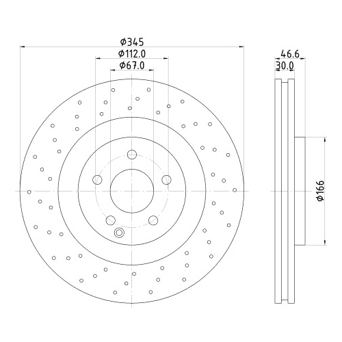 HELLA PAGID Bremsscheibe PRO High Carbon