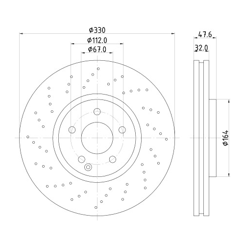 HELLA PAGID Bremsscheibe PRO High Carbon