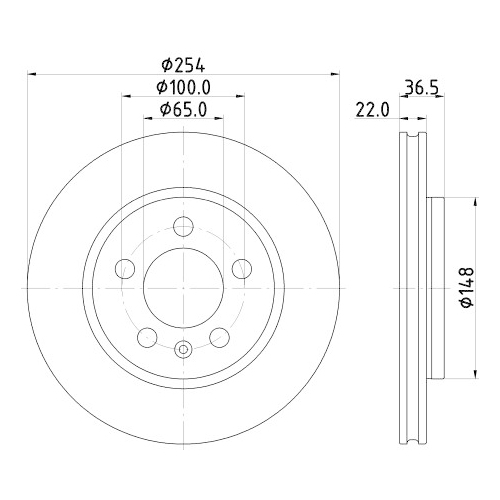 HELLA PAGID Bremsscheibe PRO High Carbon