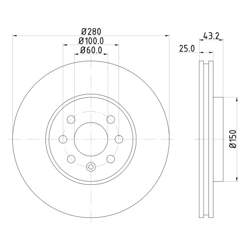 HELLA PAGID Bremsscheibe PRO High Carbon