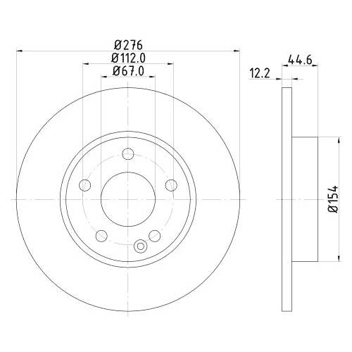 HELLA PAGID Bremsscheibe PRO High Carbon