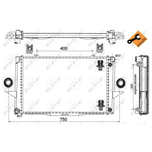 NRF Kühler, Motorkühlung EASY FIT