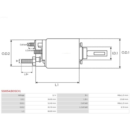 AS-PL Magnetschalter, Starter Brandneu Bosch