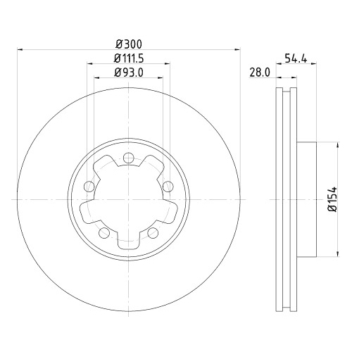 HELLA PAGID Bremsscheibe PRO High Carbon