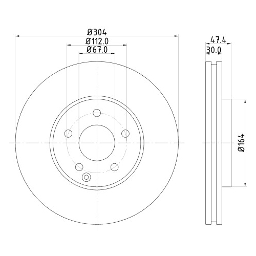 HELLA PAGID Bremsscheibe PRO High Carbon