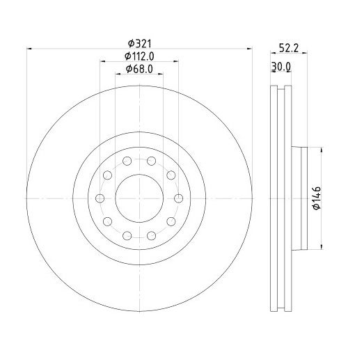 HELLA PAGID Bremsscheibe PRO High Carbon