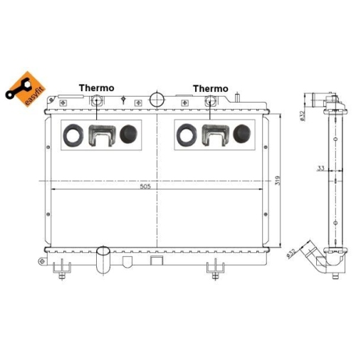 NRF Kühler, Motorkühlung EASY FIT