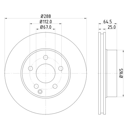 HELLA PAGID Bremsscheibe PRO High Carbon