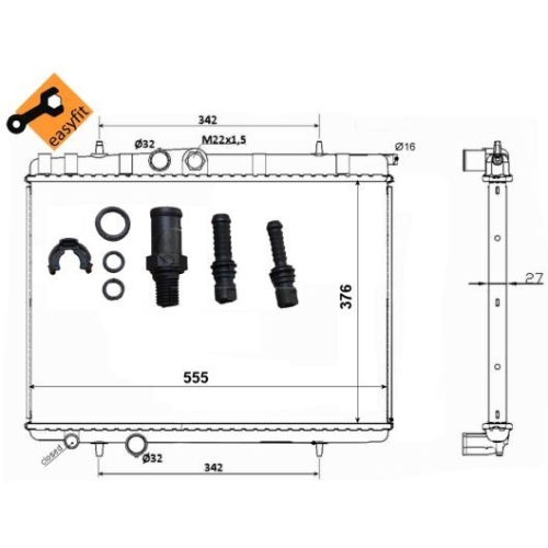 NRF Kühler, Motorkühlung EASY FIT