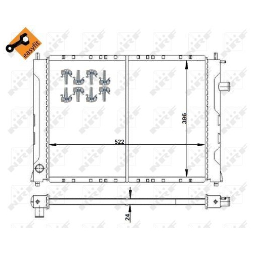 NRF Kühler, Motorkühlung EASY FIT