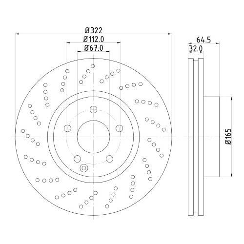 HELLA PAGID Bremsscheibe PRO High Carbon