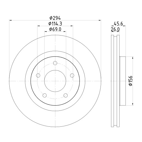 HELLA PAGID Bremsscheibe PRO High Carbon