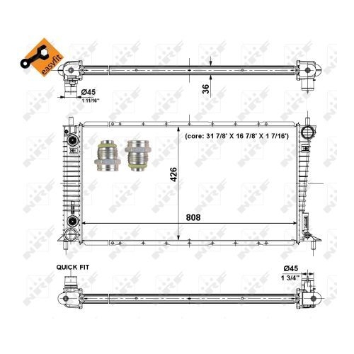 NRF Kühler, Motorkühlung EASY FIT