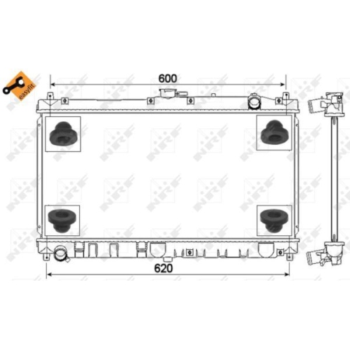 NRF Kühler, Motorkühlung EASY FIT